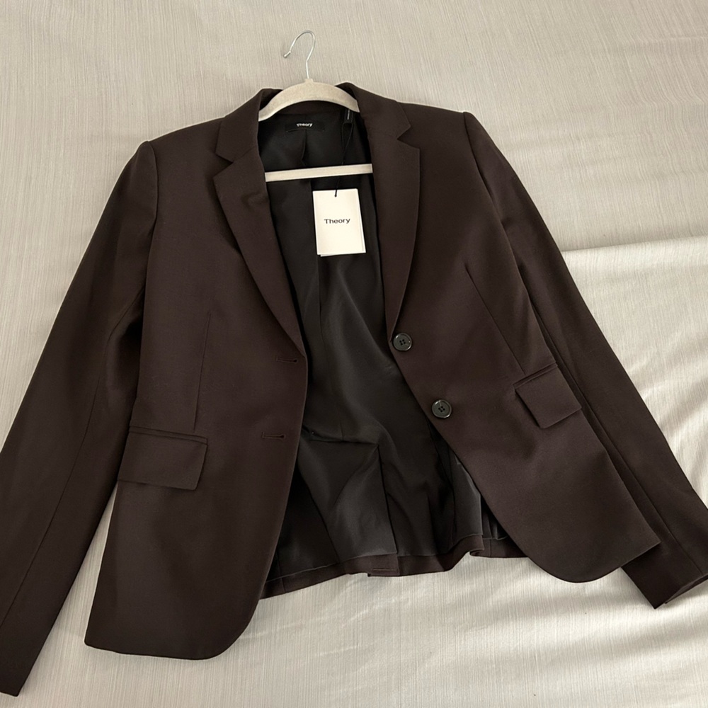 Theory Carissa Blazer in Mink